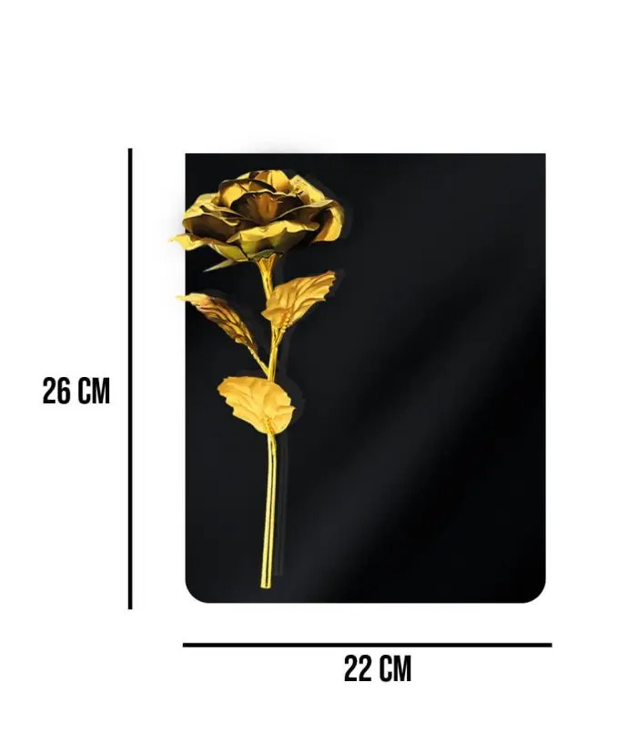 Statuetka Premium Ze Złotą Różą 26 cm | Plexido.pl