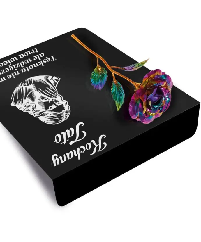 Statuetka Premium Z Różą Multikolor 26 cm| Plexido.pl