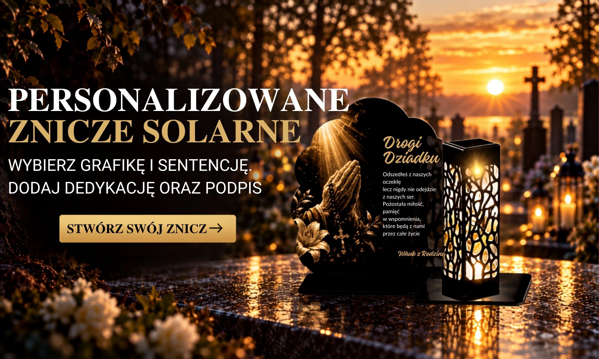 Personalizowane znicze solarne — stwórz swój znicz