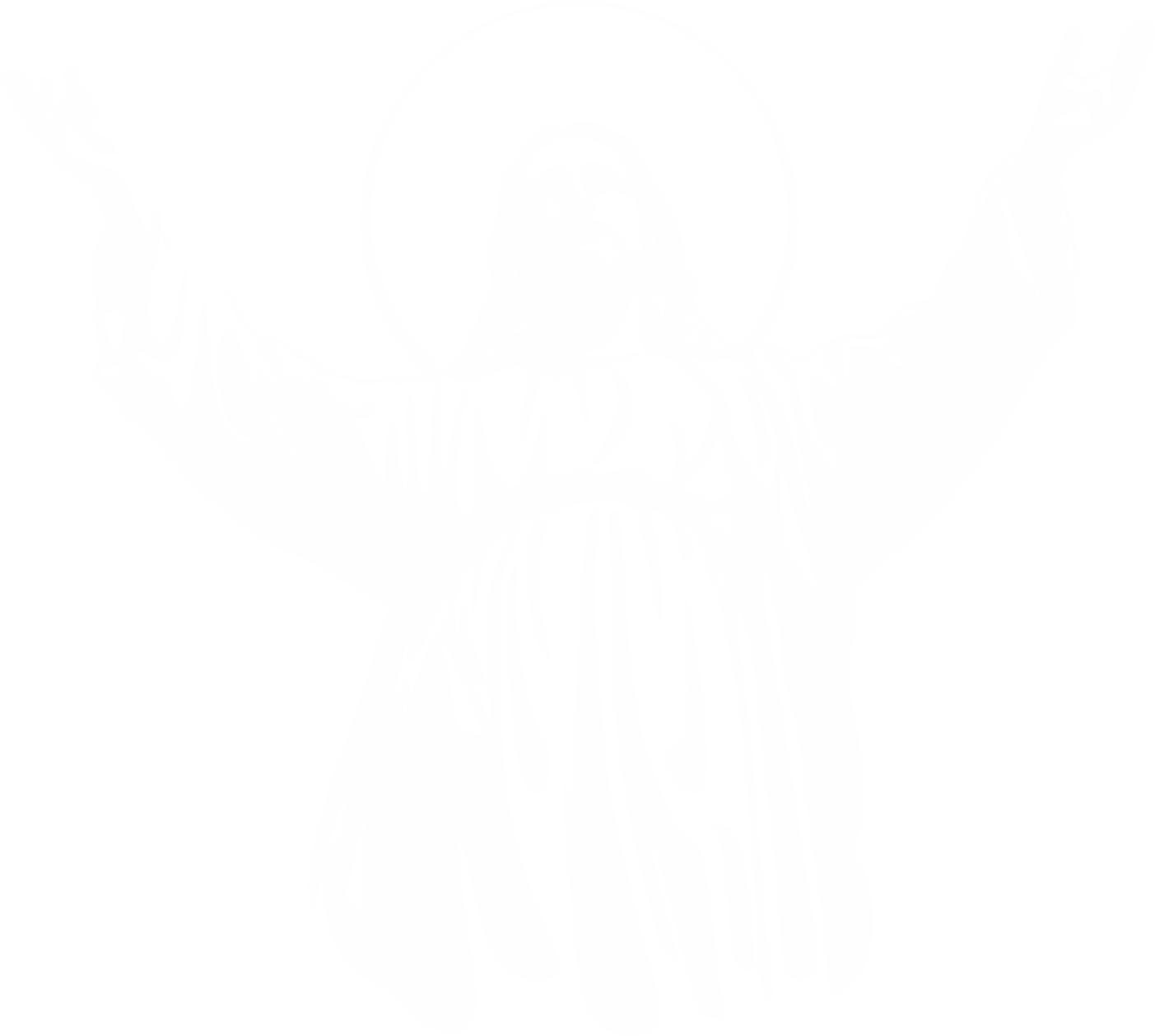 Jezus z uniesionymi rękami
